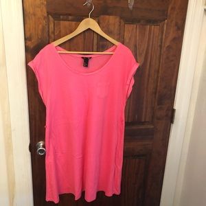 Pink t-shirt dress/tunic
